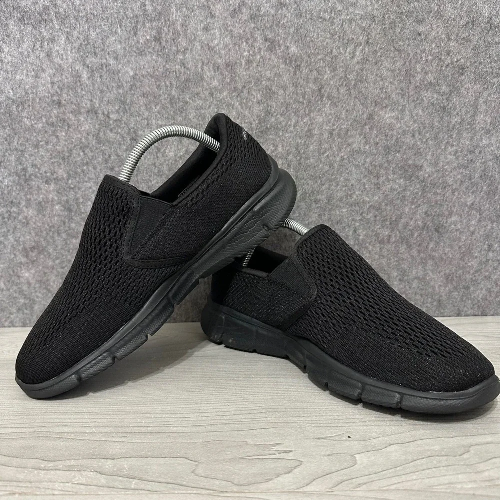 Skechers Mens Equalizer Double Play Slip On Loafers Black Mesh 51509‎ BBK Size 8